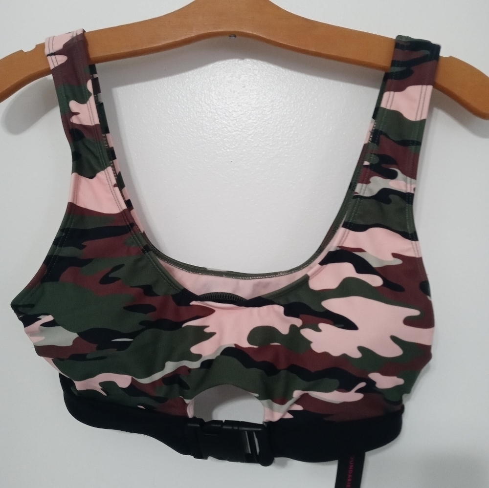 No Boundaries Camouflage padded sports bra/Swim top Removable Pads 7-9M NEW
